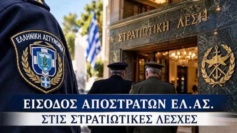ΠΟΑΣΑ: Παρέμβαση για την είσοδο αποστράτων της ΕΛ.ΑΣ. στις Στρατιωτικές Λέσχες
